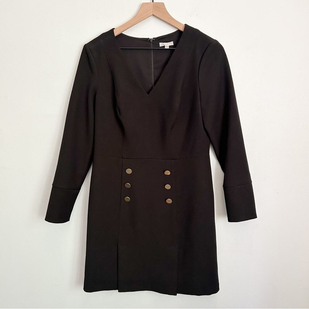 Shoshanna  Long Sleeve Button Dress Black Size 8